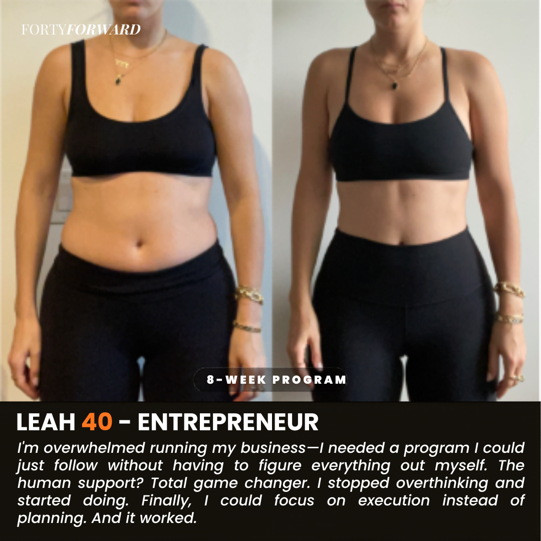 Leah, 40 — 8-week result